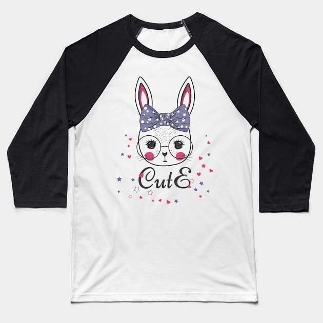 Сute bunny girl Baseball T-Shirt by playmanko